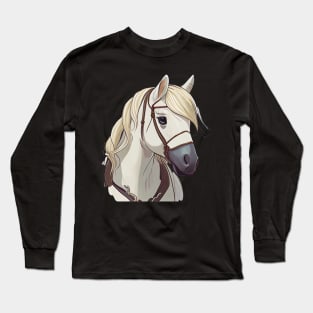 Colorful Fjord Horse Artwork 17 Long Sleeve T-Shirt